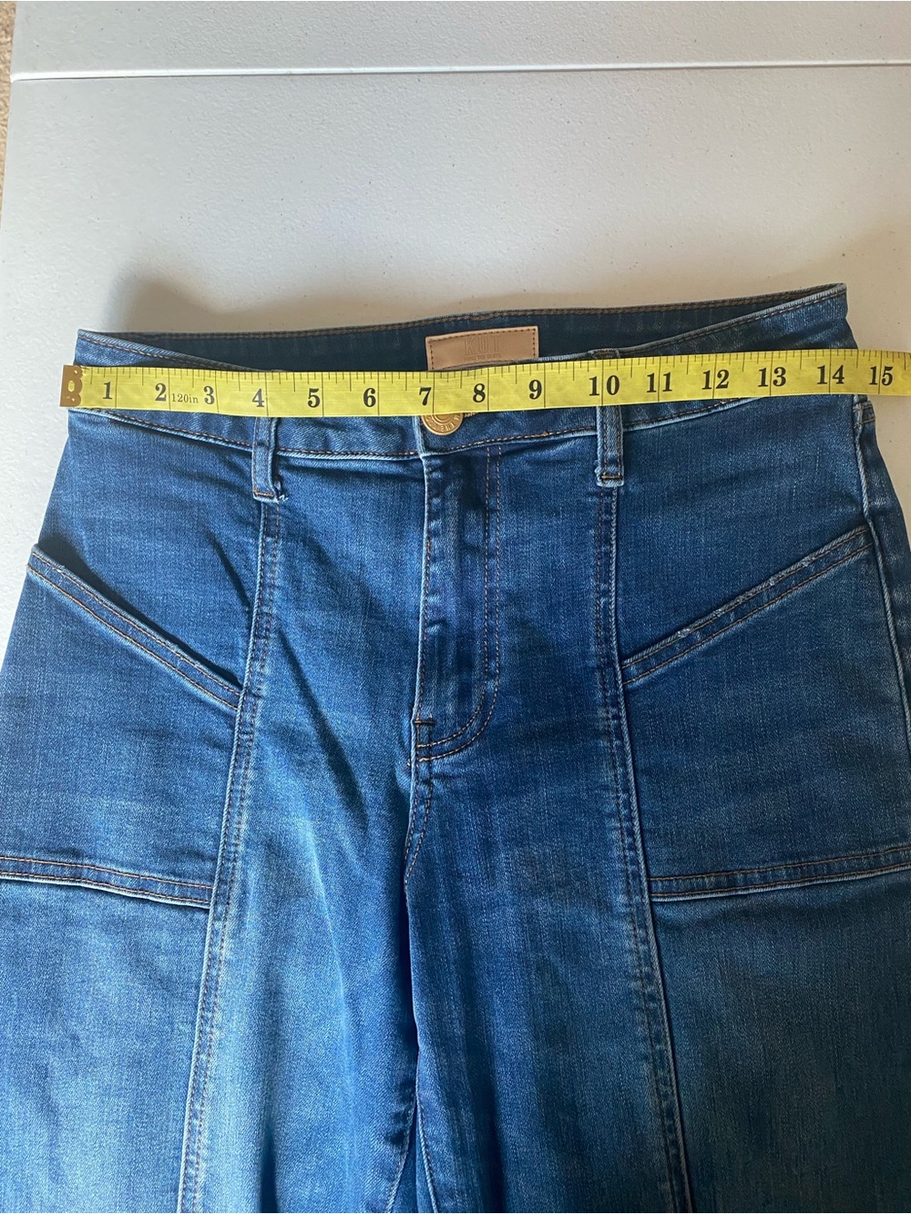 KUT from the Cloth Jean High Rise Wide Pant Align with Dark Base Wash Size 2P - Picture 13 of 14